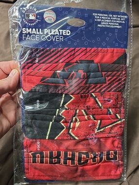 MLB Arizona Diamondbacks Red Black Pleated Face Masks (3-Pack)